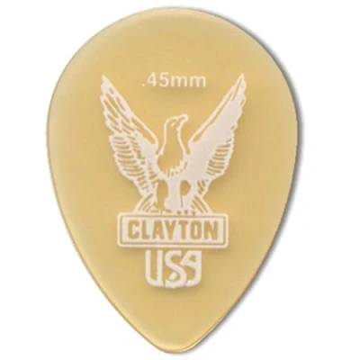 Image of Plectrum Ultem gold, Small Teartrop 0,45 mm, transparent 12 pcs.