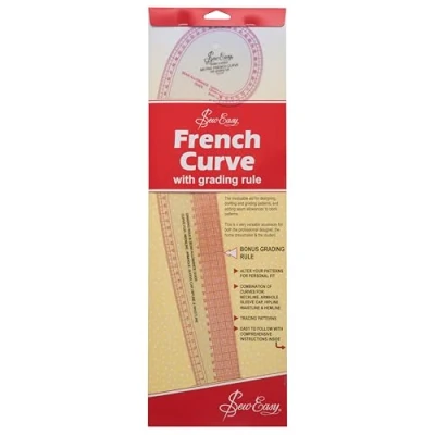 Image of Sew Easy Sewing and Patchwork Ruler Various Shapes Sizes French Curve: Metric