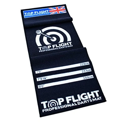 Image of Top Flight PROFESSIONAL DARTS MAT DART OCHE THROWING DISTANCE MARKER NON SLIP BACKING 275x66cm