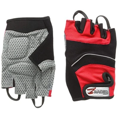 Image of Accessoriez Fingerless Cycling Gloves Red, X Large