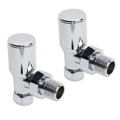 Image of WarmeHaus 15mm Pair of Designer Angled Radiator Valves