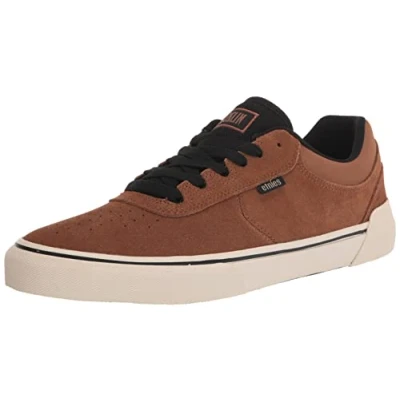 Image of Etnies Men&#039;s Joslin Vulc Low Top Skate Shoe, Brown/Black, 6 UK