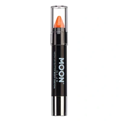 Image of Moon Glow Neon UV Glitter Face Paint Stick / Body Crayon makeup for the &amp; Orange Glows brightly under lighting