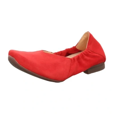 Image of Think! Women&#039;s Gaudi Sustainable Replaceable Footbed Ballet Flat, 5000 Fire, 8.5 UK