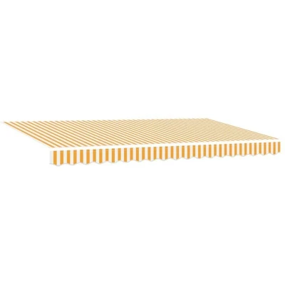 Image of vidaXL Awning Replacement Fabric for 4x2 m Frame Yellow and White
