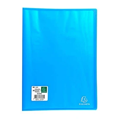 Image of Exacompta Ref 85369E Translucent Semi Rigid PP Display Book Suitable for A4 Documents, Lightweight, 30 Pockets, 60 Viewing Pages Random Colour Cover