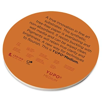 Image of Legion Yupo Polypropylene Round Pad, Medium 74lb, 12 inches, 10 Sheets (L21 YUP197WH12C)