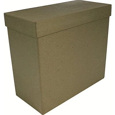 Image of Décopatch Ref BT047C Rectangular Box Papier Maché Object to Decorate 25 x 12 22cm with Papers &amp; PaperPatch Glue, Glitter, Paints