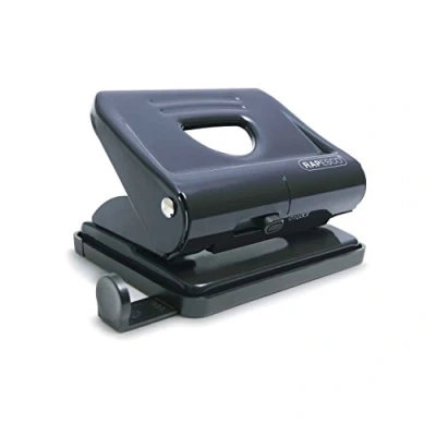 Image of Rapesco PF820MB1 820 2 Hole Metal Punch, 22 Sheet Capacity, Black