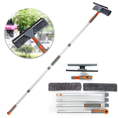 Image of Professional Window Squeegee Cleaner, Equipment Kit Shower 158cm Telescopic Washing with Bendable Head,and Aluminium Cleaning Tools for Indoor/Outdoor High