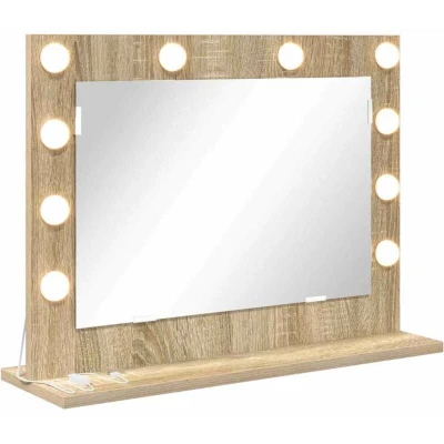 Image of vidaXL Vanity Mirror Sonoma oak Engineered wood, Glass Standard