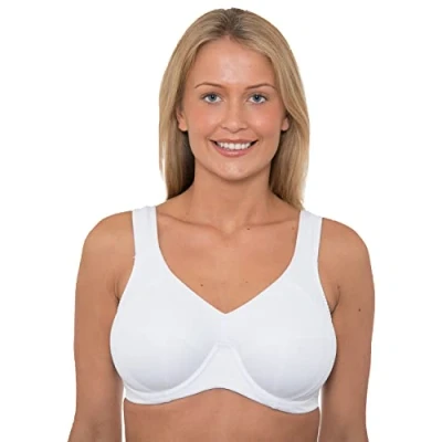 Image of Ladies Underwired Sports Bra LG777 White 34J