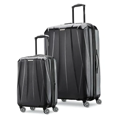 Image of Samsonite Centric 2 Hardside Expandable Luggage With Spinner Wheels, Black, Piece Set (20/28), Spinners