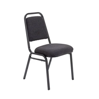 Image of Office Hippo Heavy Duty Meeting Chair, Versatile &amp; Robust Stackable Desk Chair With Strong Frame Padded Durable Seat Cushion, Hard Wearing Conference Charcoal, 4 Pack