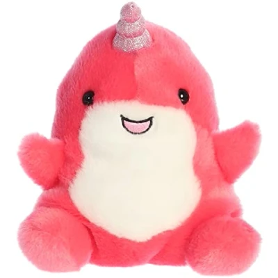 Image of Aurora® Adorable Palm Pals™ Nia Narwhal™ Stuffed Animal Pocket Sized Play Collectable Fun Pink 5 Inches