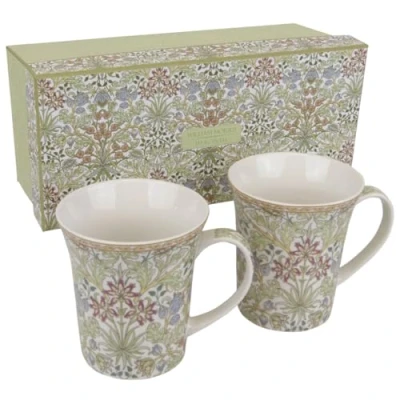 Image of Lesser &amp; Pavey William Morris Hyacinth Fine China Mugs Set of 2