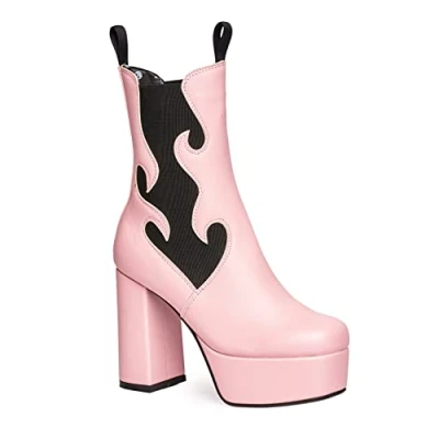 Image of LAMODA Women&#039;s Feelings Ankle Boot, Pink Pu, 3 UK