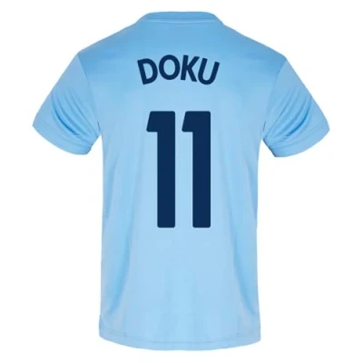 Image of Manchester City F.C. Mens Doku 11 Poly T Shirt Sky Blue Large