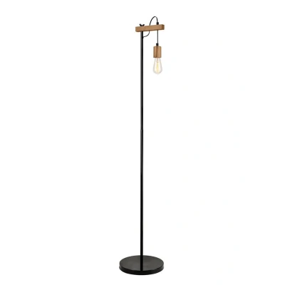 Image of Leon Industrial Floor Lamp Olive , 1x E27