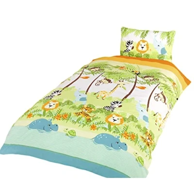 Image of Rapport Home Jungle Boogie Duvet Cover Set, Polycotton, Multicolor, Single