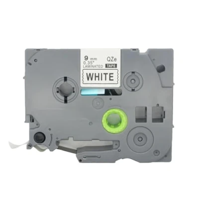 Image of BROVACS 1 Pack Black on White Laminated Label Tape Compatible for Brother P Touch Printer TZ 221 TZe 9mm 3/8&quot; OPA4221