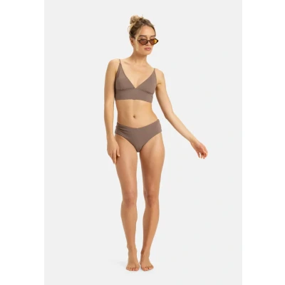 Image of Roxy Lasca Moderate Bikini bottoms, Women&#039;s, Size: Small, Deep taupe