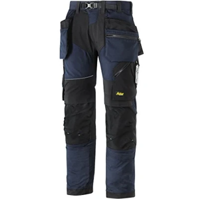 Image of Snickers FlexiWork Work Trousers+ Holster Pockets Navy/Black 48