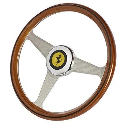 Image of Thrustmaster Ferrari 250 GTO Collectible Racing Wheel Add On with Authentic Wooden Design for PC