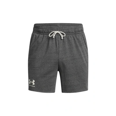 Image of Under Armour UA Rival Terry 6in Short Castlerock / Onyx White XXL