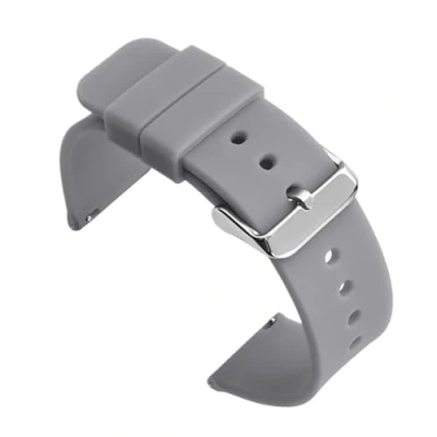 Image of HBGRVCKS Quick Release Rubber Watch Band 12mm 14mm 16mm 18mm 19mm 20mm 21mm 22mm 24mm Unisex Silicone Replacement Strap For Traditional Or Smart Watch(Gray,19mm)