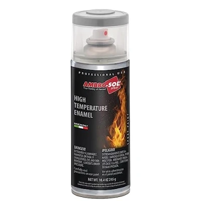 Image of Ambro Sol V400TEMP2 High Temperatures Enamel Spray Paint, Aluminium