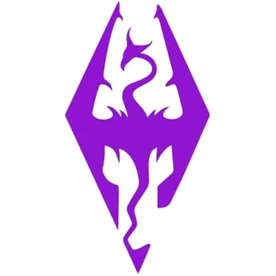 Image of Skyrim Dragon L 0133 (violet) // Sticker OEM JDM Style Vinyl Transfer