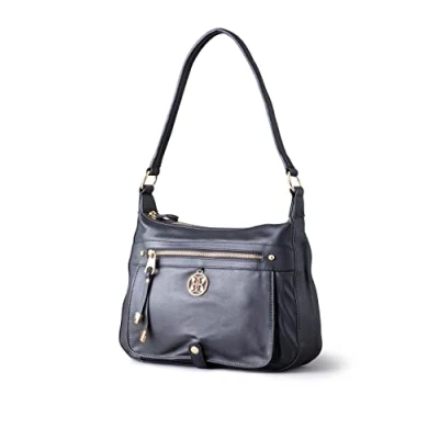 Image of Cartmel II Leather Shoulder Bag in Black