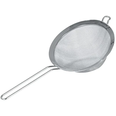 Image of Fackelmann Sieve 15cm⌀, Strainer, Fine Mesh, Stainless Steel, 15x20x32.5cm, Silver