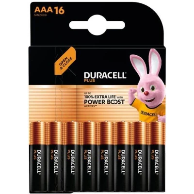 Image of Duracell AAA Cell Plus with Power Boost Batteries Pack of 16