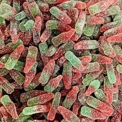 Image of Fizzy Watermelon Bottles LARGE RETAIL Sweet Shop Jar by The Gourmet Company