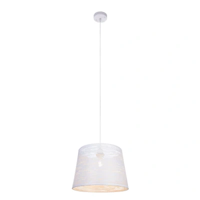 Image of Becca Dome Pendant Ceiling Light White 1x E27
