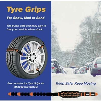 Image of Travelspot Car Tyre Grips Snow Ice Mud Sand Grip Starting Aid Winter Essential