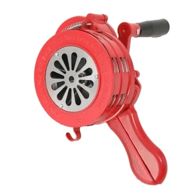 Image of NICCOO Hand Crank Alarm Handheld Air Raid Siren Manual Horn Loud Portable Fire Emergency Safety 110dB Red