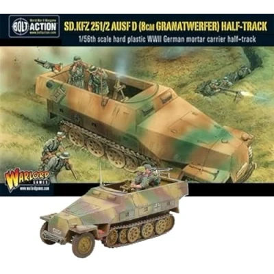 Image of Sd.Kfz 251/2 Ausf D (8cm Granatwerfer) 1:56 / 28mm Plastic Scale Model Half Track for Bolt Action by Warlord Games Highly Detailed World War 2 Miniatures Table top Wargaming