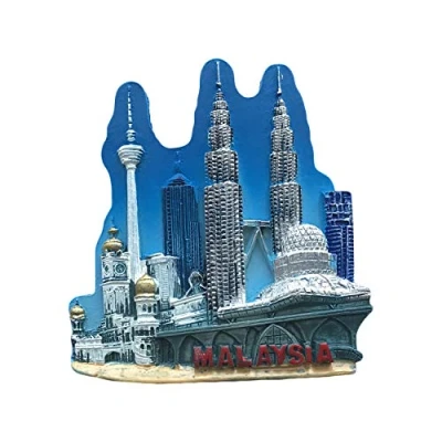 Image of Malaysia 3D Refrigerator Magnet,Tourist Attraction Fridge Magnet,Creative Home and Kitchen Decoration