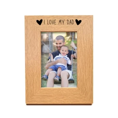 Image of Second Ave Oak 6x4 Portrait Picture Photo Frame I Love My Dad Gift Father&#039;s Day