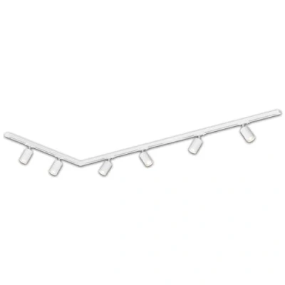 Image of Briloner RAIL 230 V track lighting system, white, 6 spots 2.25 m corner connector