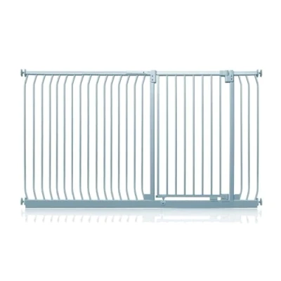 Image of Safetots Extra Tall Elite Safety Gate, 189cm 198cm, Matt Grey, 96.8cm in Height, Pressure Fit Stair Baby Gate for Doors Hallways and Spaces, Barrier, Easy Installation