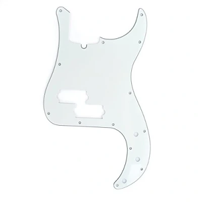 Image of Musiclily Pro 13 Hole Modern Style P Bass Pickguard for 4 String American Precision Bass, 3Ply Parchment