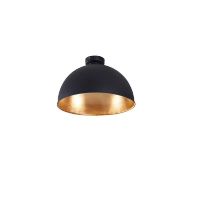 Image of Lindby ceiling light Lya, Ø 40 cm, black gold, metal