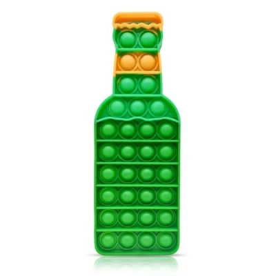 Image of Yeefunjoy Pop it Fidget Toy, Bubble Poppet Silicone Push Sensory Popping Stress Autism Relief Toy Christmas Birthday Party Gift for kids Adults (Beer Bottle)