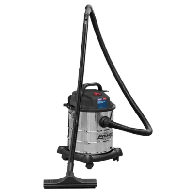 Image of Sealey Vacuum Cleaner Wet &amp; Dry 20L 1200W/230V Stainless Drum
