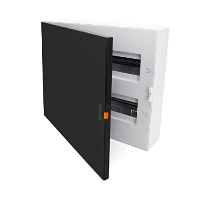 Image of Fuse Box Distribution Surface Mounted Small Distributor 36 Modules 2 Row IP40 Housing with Spirit Level