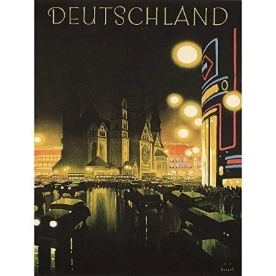 Image of Wee Blue Coo Travel Tourism Berlin Germany Deutschland Vintage Advertising Art Print Poster Wall Decor 12X16 Inch